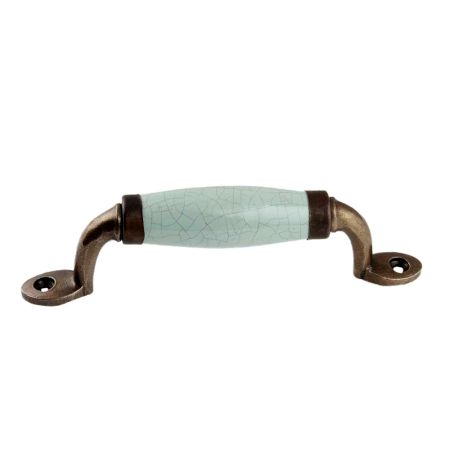 Sage Green Crackle Small Ceramic Antique Door Handles